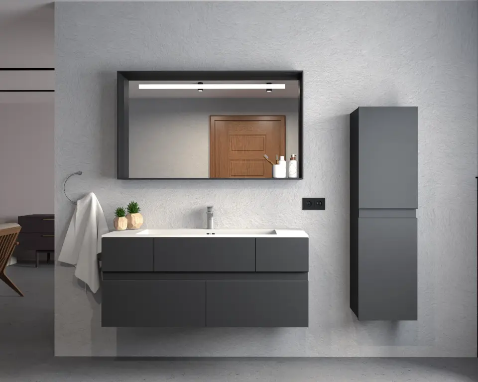 Polo 100 Cm Lake Banyo Dolabı Takımı