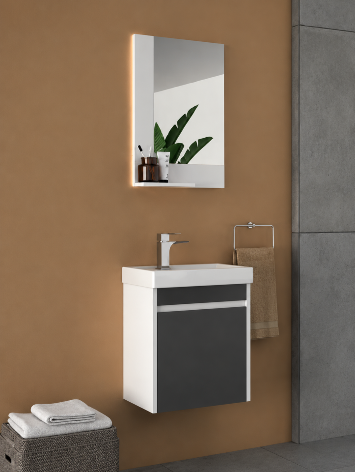 Madra 45 Cm Mdflam Banyo Dolabı Takımı