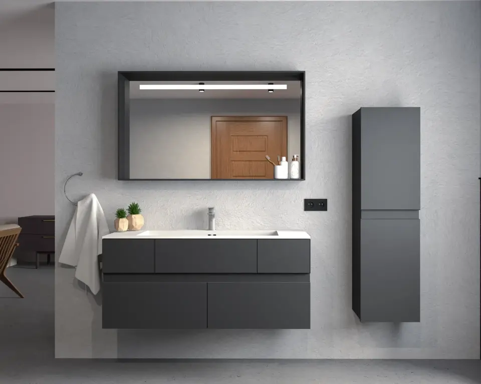Polo 120 Cm Lake Banyo Dolabı Takımı
