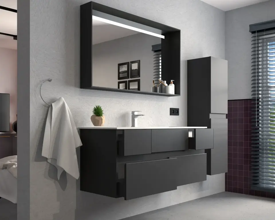 Polo 120 Cm Lake Banyo Dolabı Takımı