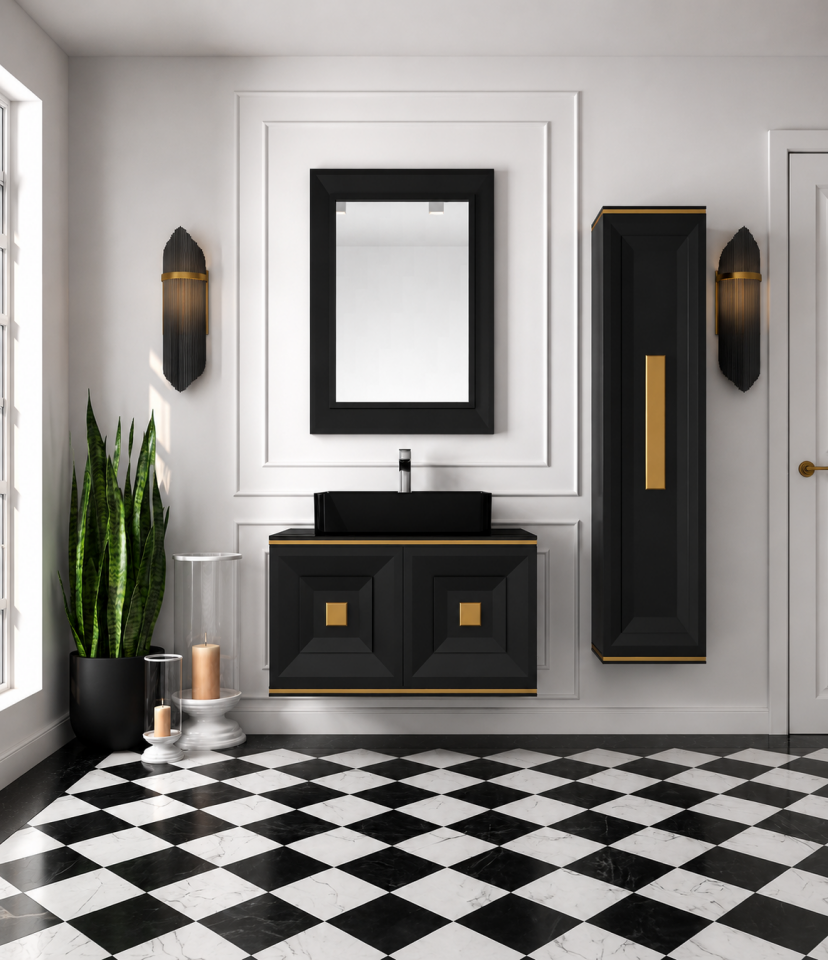 Rossi 80 Cm Lake Banyo Dolabı Takımı