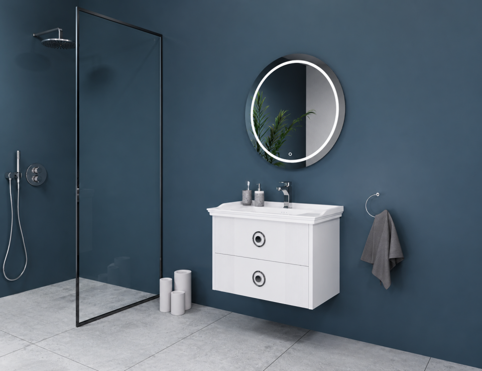 Lale 80 Cm Lake Banyo Dolabı Takımı