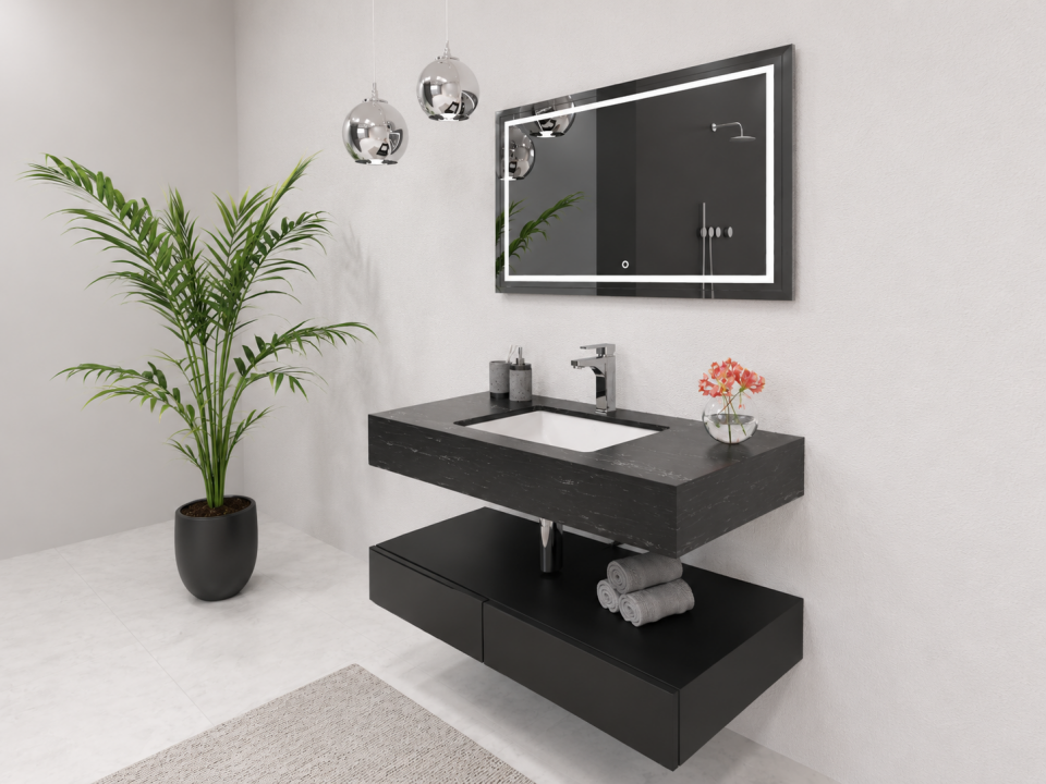 Toscano 100 Cm Lake Banyo Dolabı Takımı