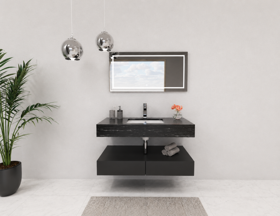 Toscano 100 Cm Lake Banyo Dolabı Takımı