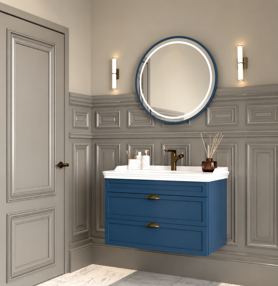 Lina 80 Cm Lake Banyo Dolabı Takımı