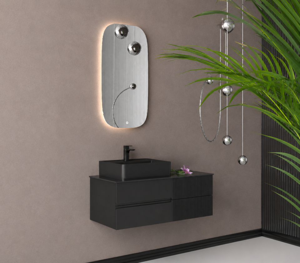 Milano 110 Cm Lake Banyo Dolabı Takımı