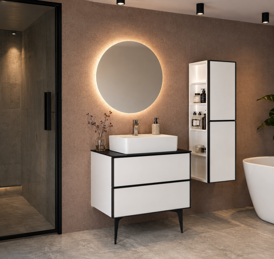 İmpera 65 Cm Mdflam Banyo Dolabı Takımı