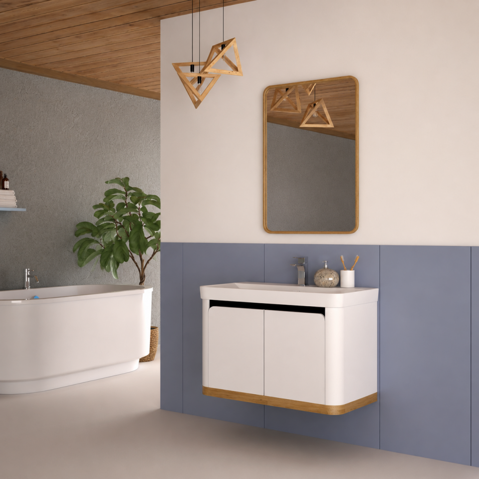 Nivora 80 Cm Lake Banyo Dolabı Takımı
