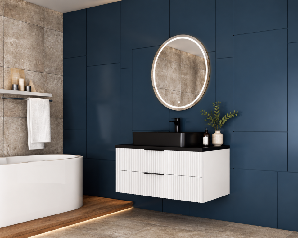 Luna 100 Cm Membran Banyo Dolabı Takımı