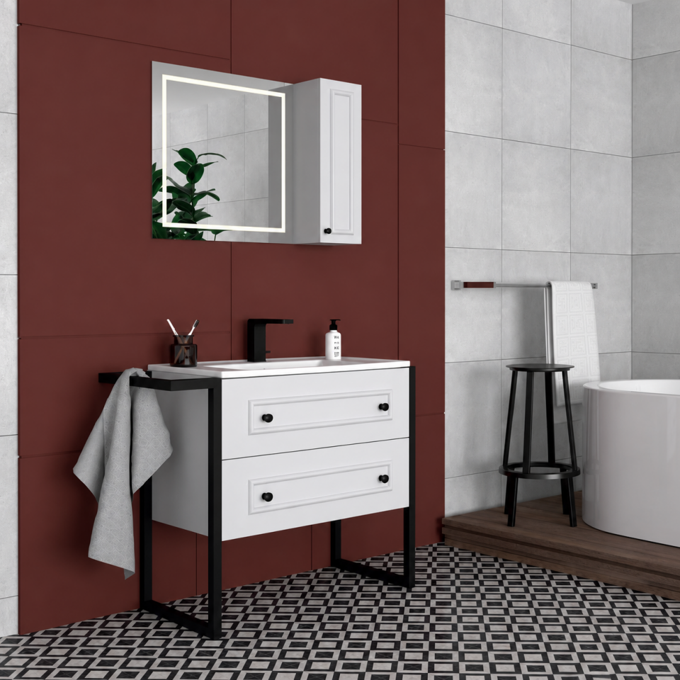 Vesta 80 Cm Lake Banyo Dolabı Takımı