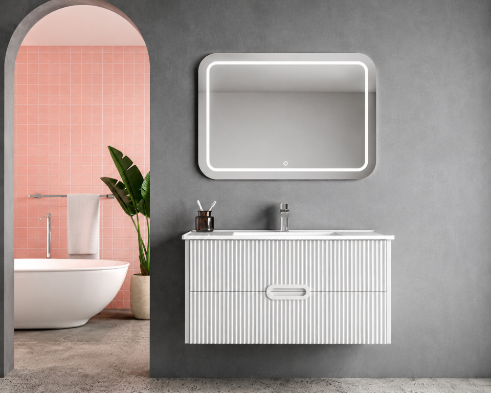 Samira 100 Cm Membran Banyo Dolabı Takımı