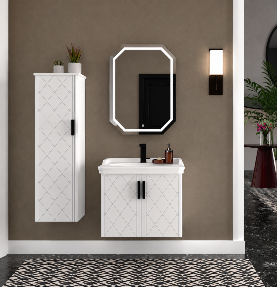 Monaco 65 Cm Membran Banyo Dolabı Takımı