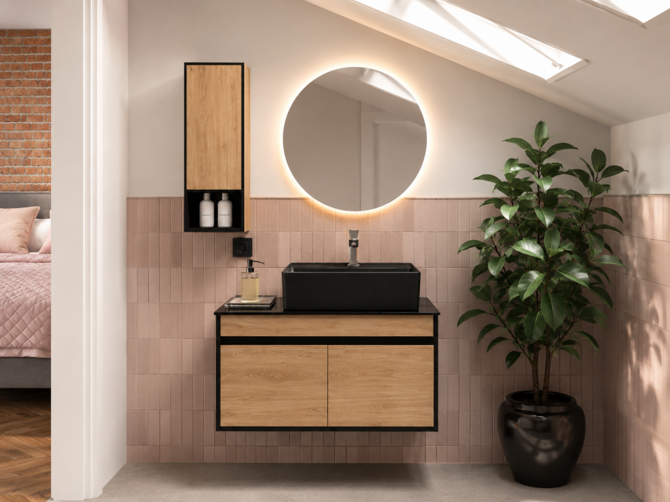 Madrid 80 Cm Mdflam Banyo Dolabı Takımı
