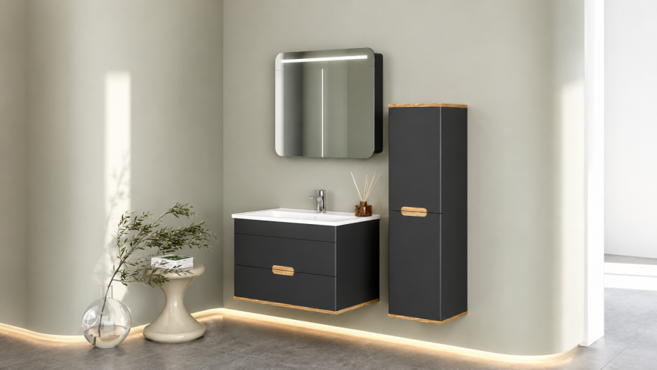 Kanyon 80 Cm Membran Banyo Dolabı Takımı