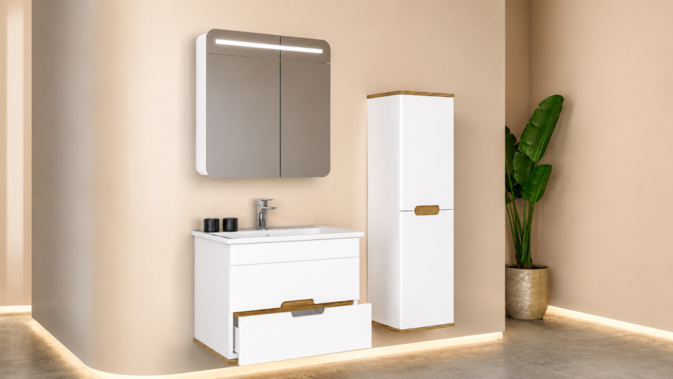 Kanyon 65 Cm Membran Banyo Dolabı Takımı