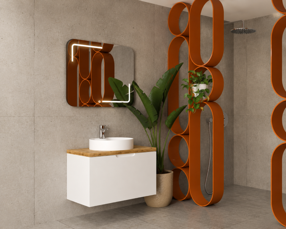 Lena 80 Cm Lake Banyo Dolabı Takımı