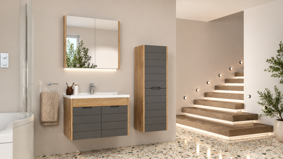 Soft 65 Cm Membran Banyo Dolabı Takımı