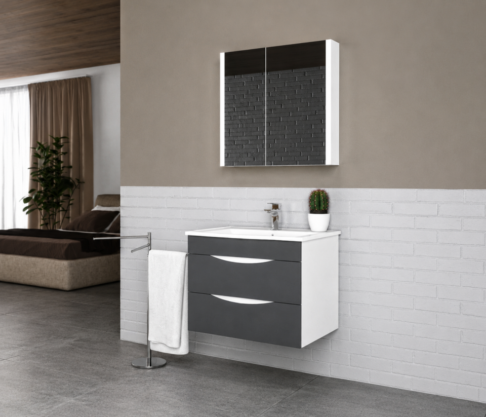Venedik 65 Cm Membran Banyo Dolabı Takımı