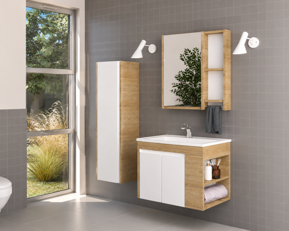 Toledo 65 Cm Mdflam Banyo Dolabı Takımı