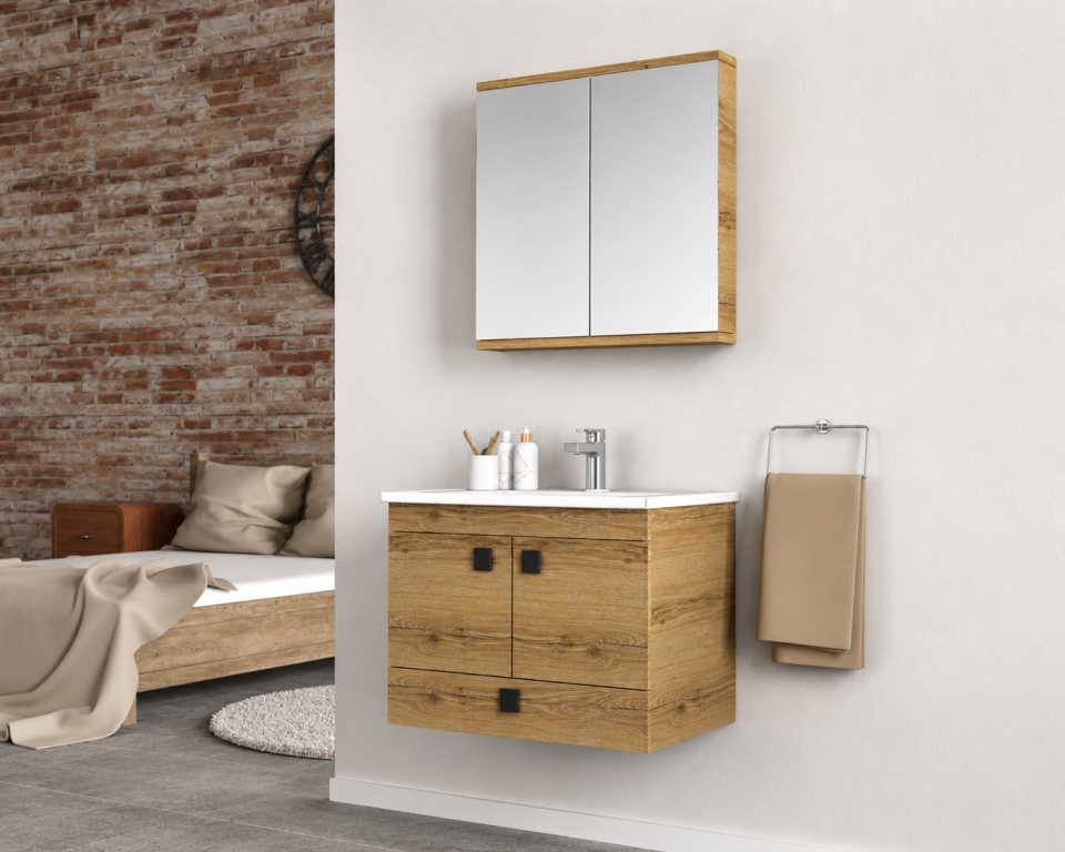 Rivoli 65 Cm Mdflam Banyo Dolabı Takımı