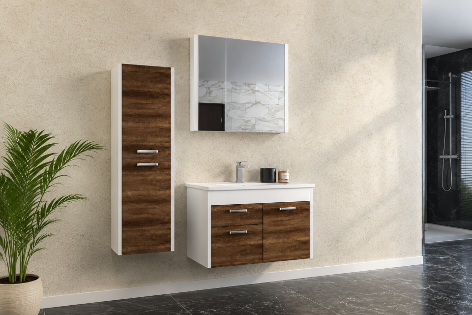 Hera 80 Cm Mdflam Banyo Dolabı Takımı