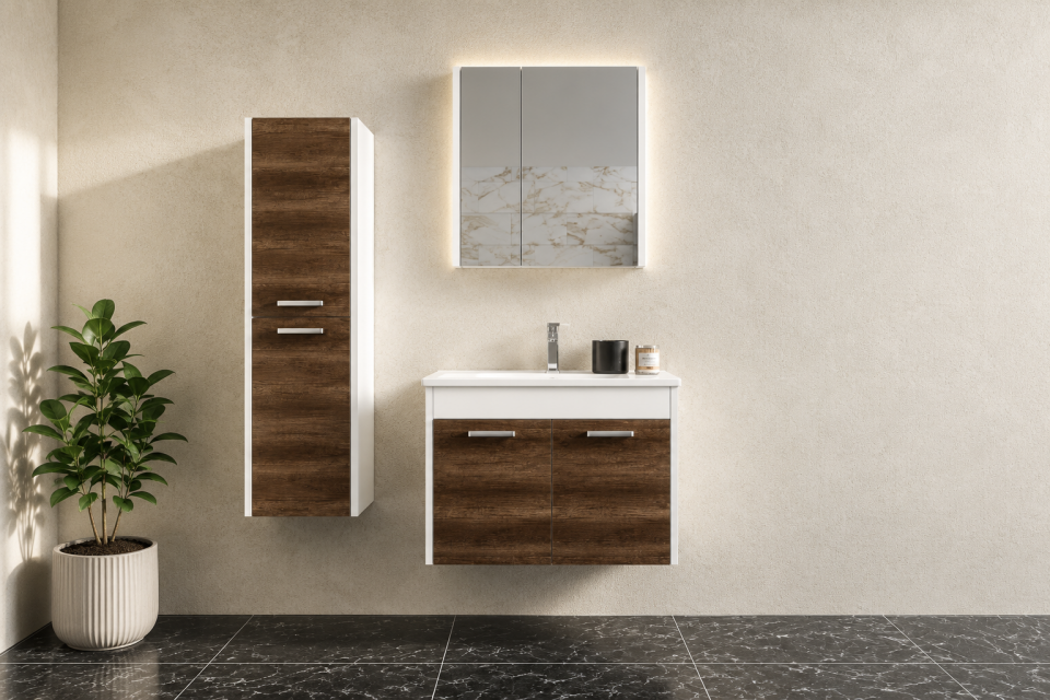 Hera 65 Cm Mdflam Banyo Dolabı Takımı