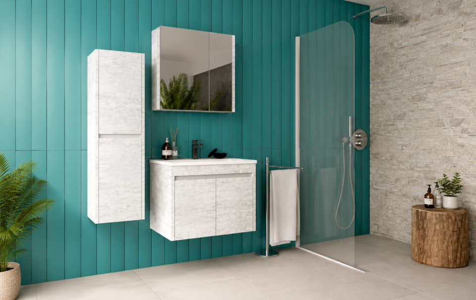 Rodos 65 Cm Mdflam Banyo Dolabı Takımı