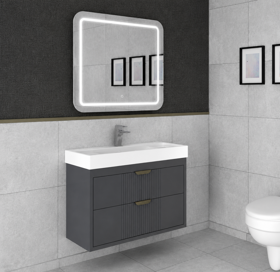 Lisbon 85 Cm Membran Banyo Dolabı Takımı