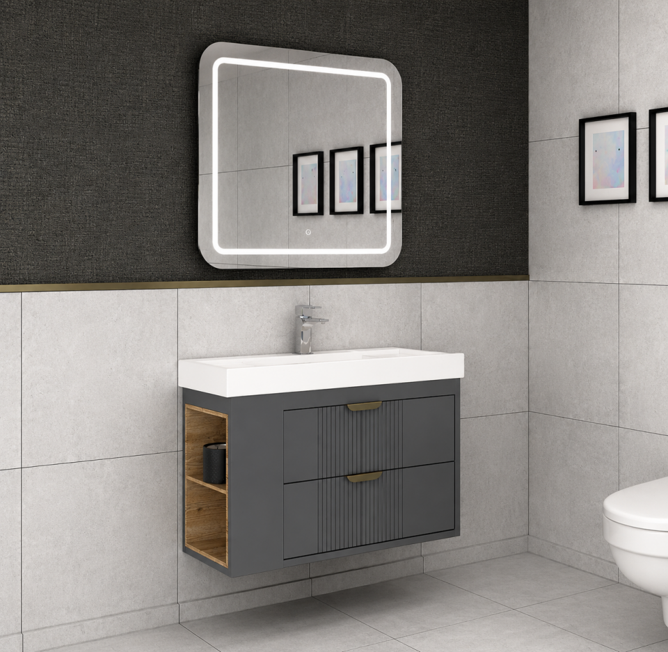 Lisbon Plus 85 Cm Membran Banyo Dolabı Takımı