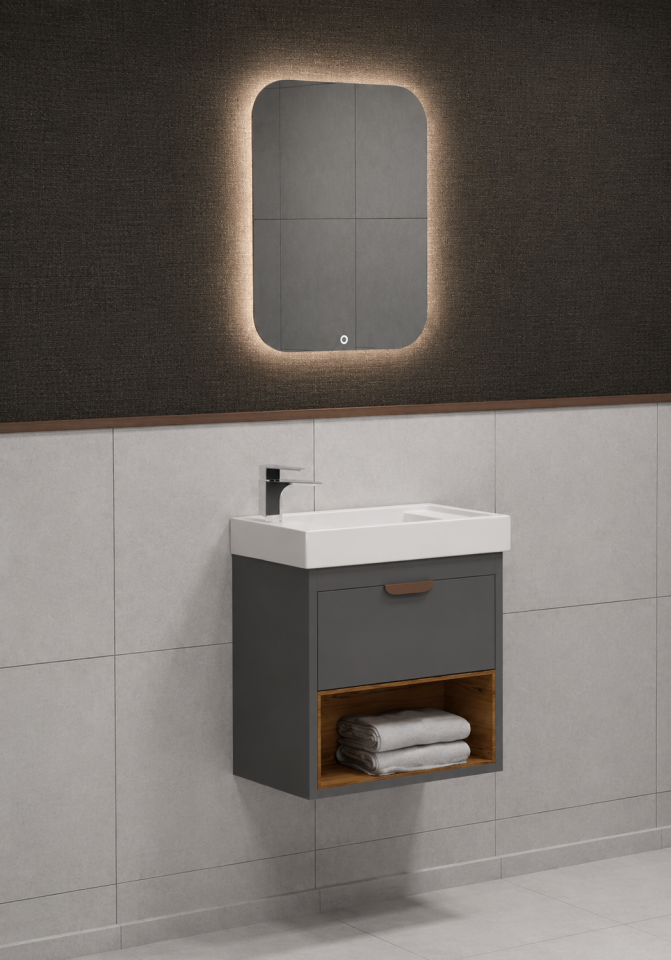 Lizbon 50 Cm Mdflam Banyo Dolabı Takımı