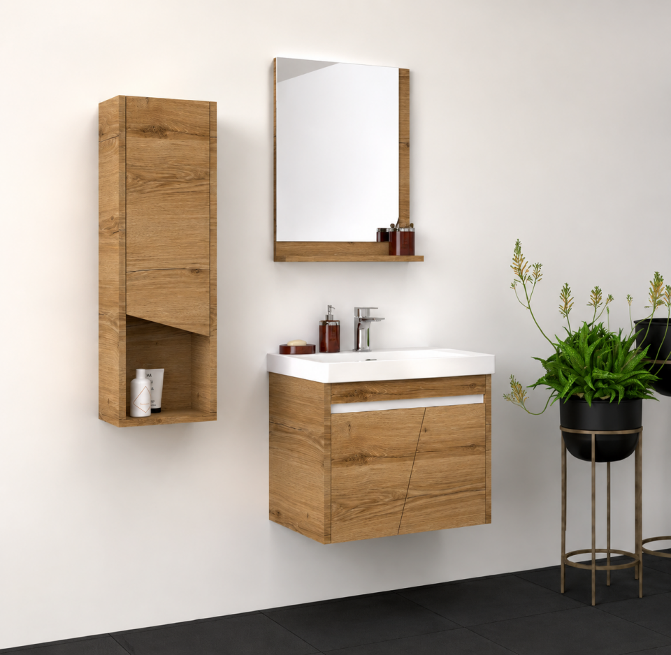 Jüpiter 60 Cm Mdflam Banyo Dolabı Takımı