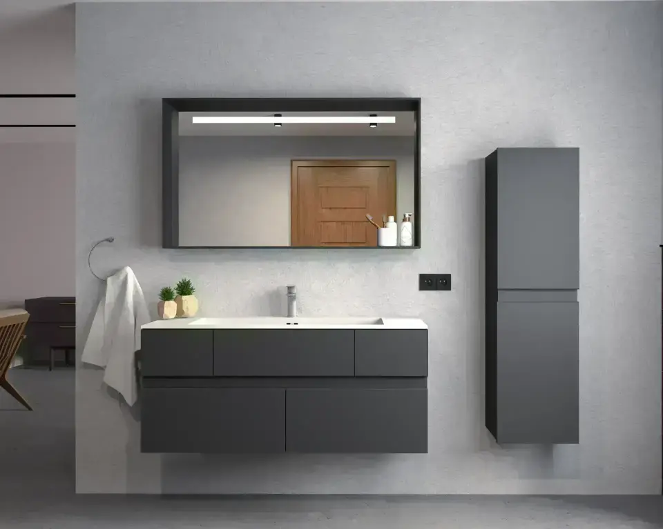 Porto 65 Cm Mdflam Banyo Dolabı Takımı