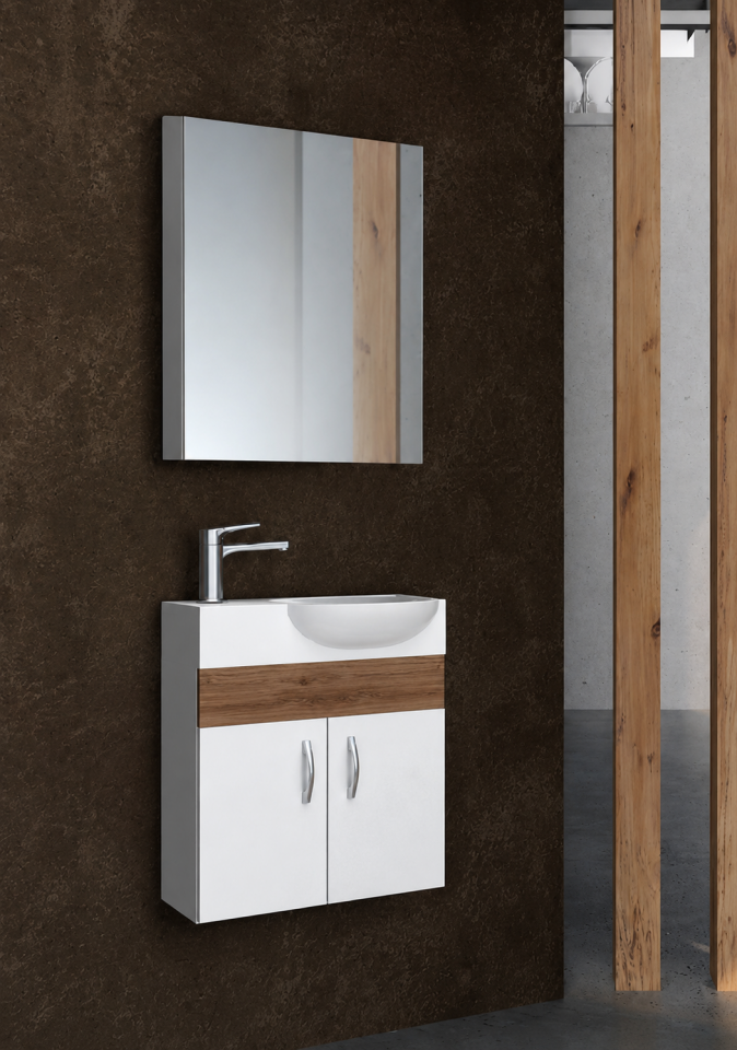 Zenith 45 Cm Mdflam Banyo Dolabı Takımı